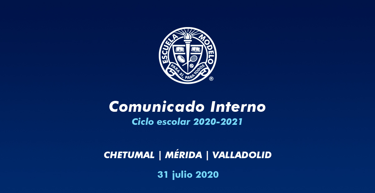 Comunicado interno Escuela Modelo SCP - Julio 2020