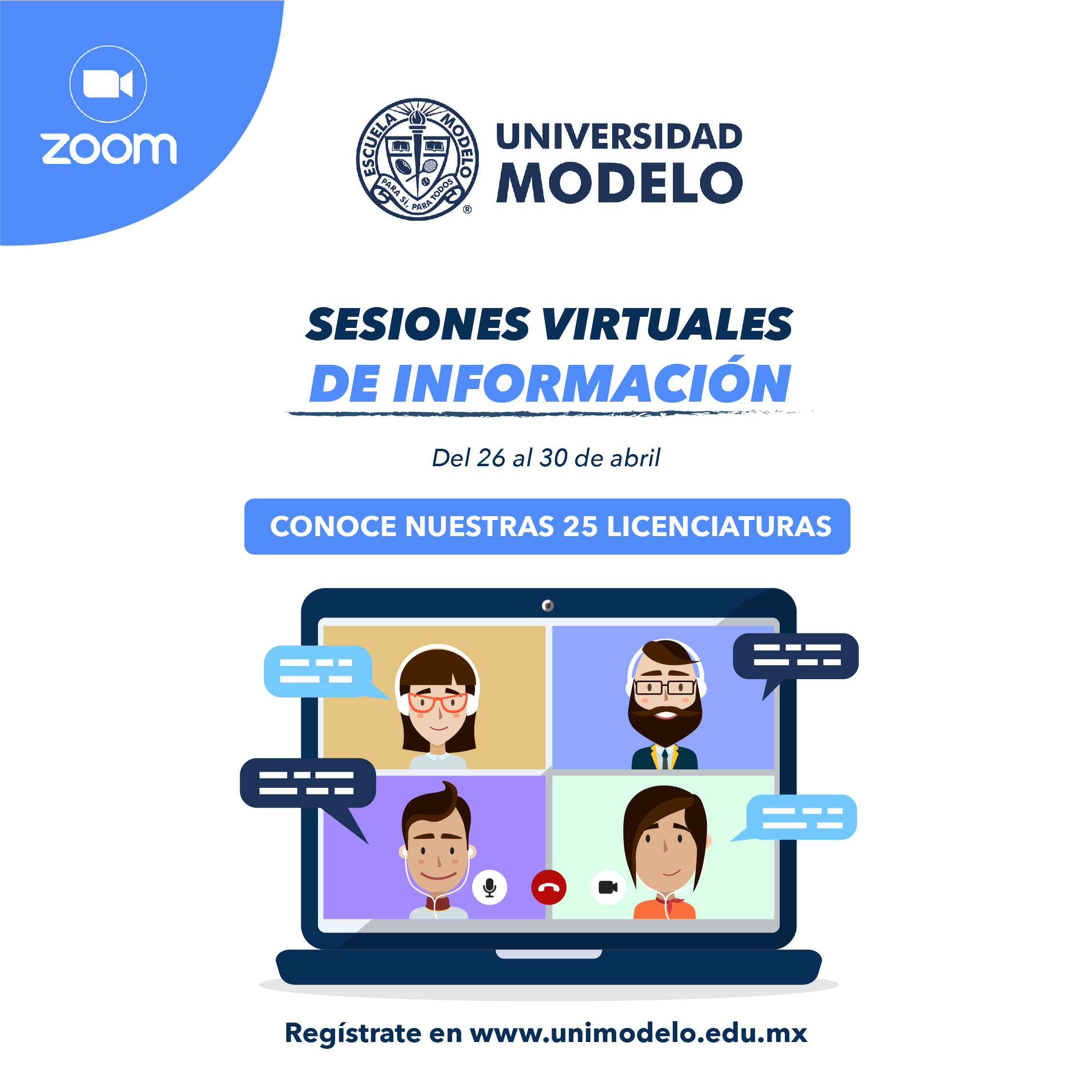 Sesiones virtuales de información para aspirantes universitarios