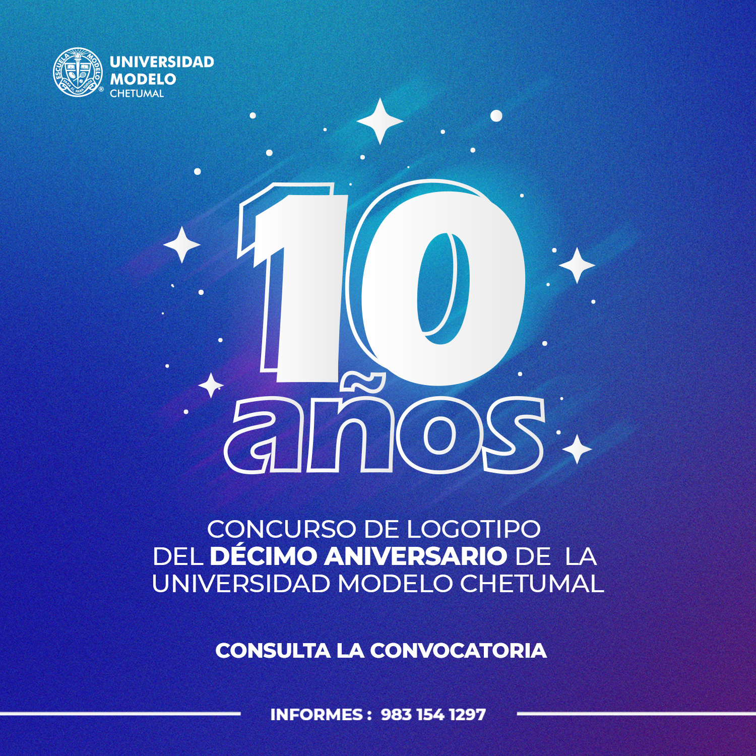 Concurso de logotipo del décimo aniversario de la Universidad Modelo Chetumal.